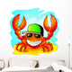 Illustration of the funny crab Wall Decal