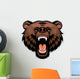 angry brown bear head Wall Decal