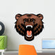 angry brown bear head Wall Decal
