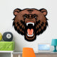 angry brown bear head Wall Decal