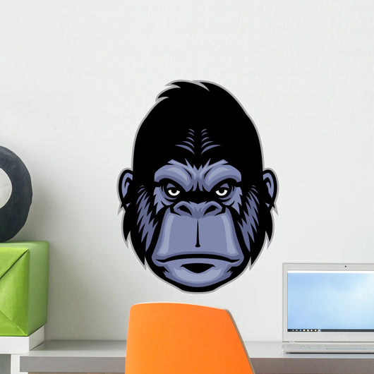 gorilla head mascot Wall Decal