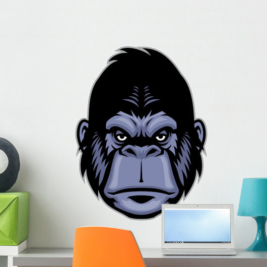 gorilla head mascot Wall Decal