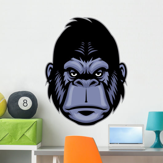 gorilla head mascot Wall Decal