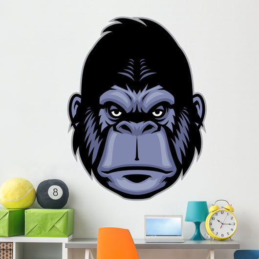 gorilla head mascot Wall Decal