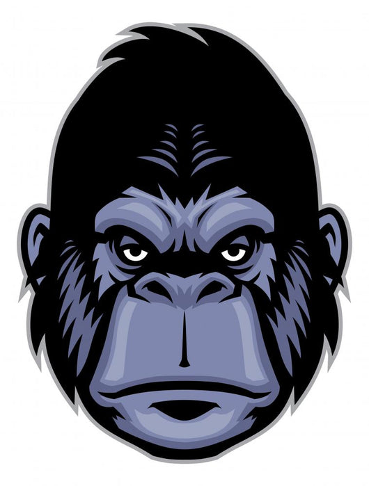 gorilla head mascot Wall Decal