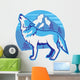 howling wolf Wall Decal