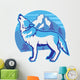 howling wolf Wall Decal