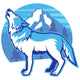 howling wolf Wall Decal