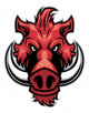 razorback head mascot Wall Decal