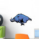 Running wild hog mascot Wall Decal