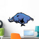 Running wild hog mascot Wall Decal