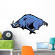 Running wild hog mascot Wall Decal