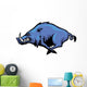 Running wild hog mascot Wall Decal