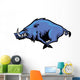 Running wild hog mascot Wall Decal