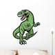 Raptor Dinosaur Mascot Wall Decal