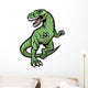 Raptor Dinosaur Mascot Wall Decal