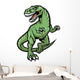 Raptor Dinosaur Mascot Wall Decal