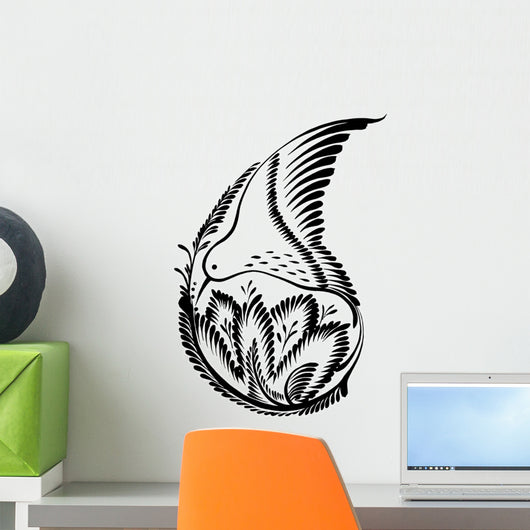 Floral Colibri Paisley Wall Decal