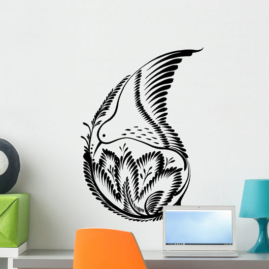 Floral Colibri Paisley Wall Decal