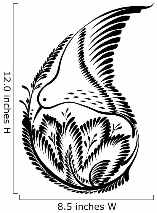 Floral Colibri Paisley Wall Decal