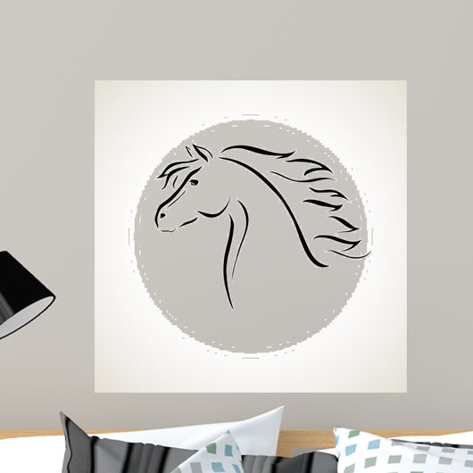 vector drawing horse 