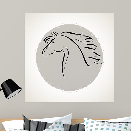 vector drawing horse 