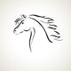 vector drawing horse 