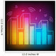Music neon city with equalizer skyscrapers Wall Mural
