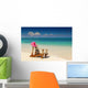 Beach Chairs with Pink Wall Decal