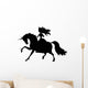 Princess and Unicorn Wall Decal