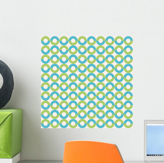 Circle Seamless Pattern Vector Wall Decal