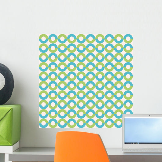 Circle Seamless Pattern Vector Wall Decal