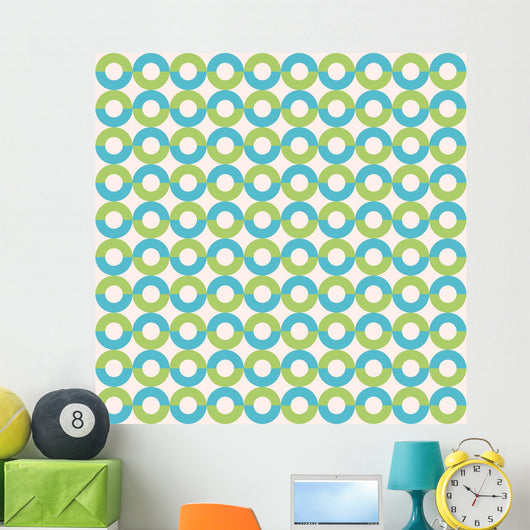 Circle Seamless Pattern Vector Wall Decal
