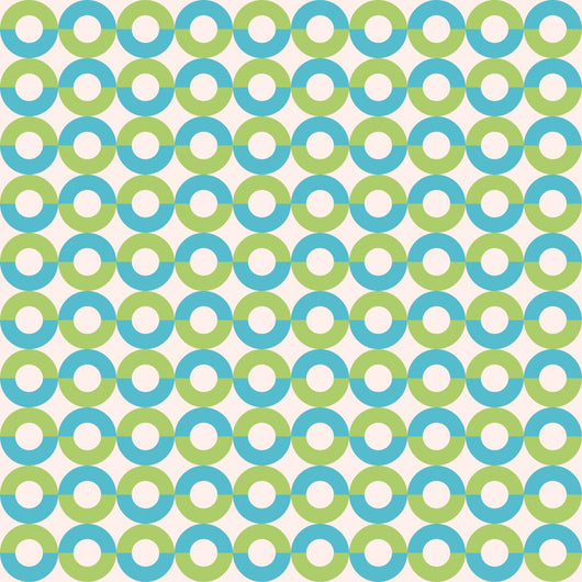 Circle Seamless Pattern Vector Wall Decal