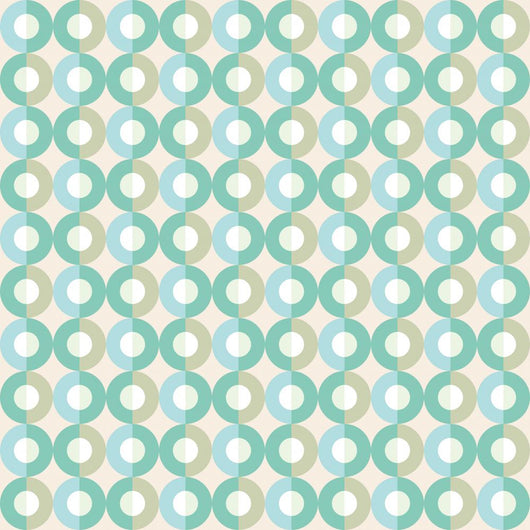 Circle Seamless Pattern Green Wall Decal Design 2