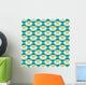 Circle Seamless Pattern Green Wall Decal Design 1