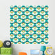 Circle Seamless Pattern Green Wall Decal Design 1