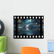 unreal universe on film with ocean, sea, space and planet. Wall Mural