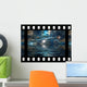 unreal universe on film with ocean, sea, space and planet. Wall Mural
