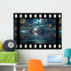unreal universe on film with ocean, sea, space and planet. Wall Mural