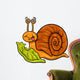 snail and lettuce cartoon illustration Wall Decal