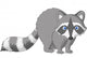 Cute Raccoon Cartoon Wall Decal