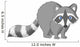 Cute Raccoon Cartoon Wall Decal