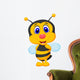 Cute bee cartoon Wall Decal