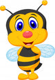 Cute bee cartoon Wall Decal