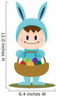 Easter Bunny carry egg basket 