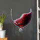 Red wine on white background 