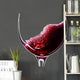 Red wine on white background 