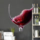 Red wine on white background 