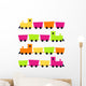 Colorful Trains Wall Decal